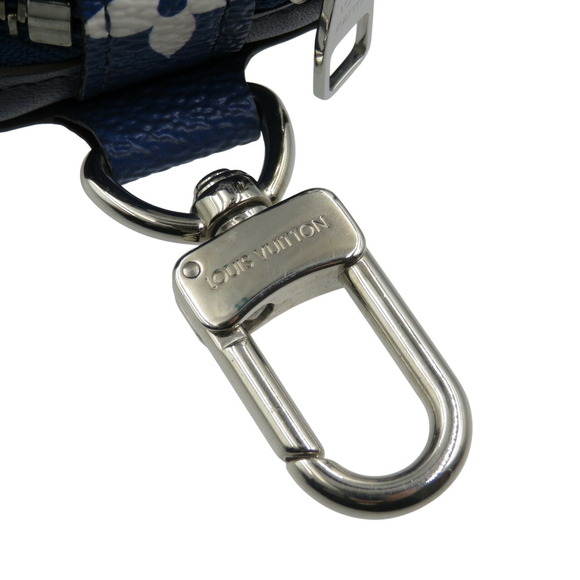 LOUIS VUITTON White Monogram Leather Bag Charm - Picture 6 of 7